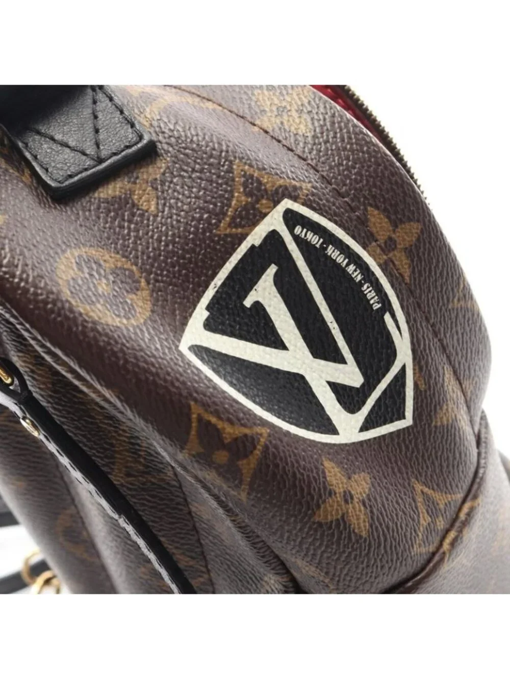 Louis Vuitton Backpack Palm Spring Mini Monogram World Tour Canvas Leather - Picture 10 of 10